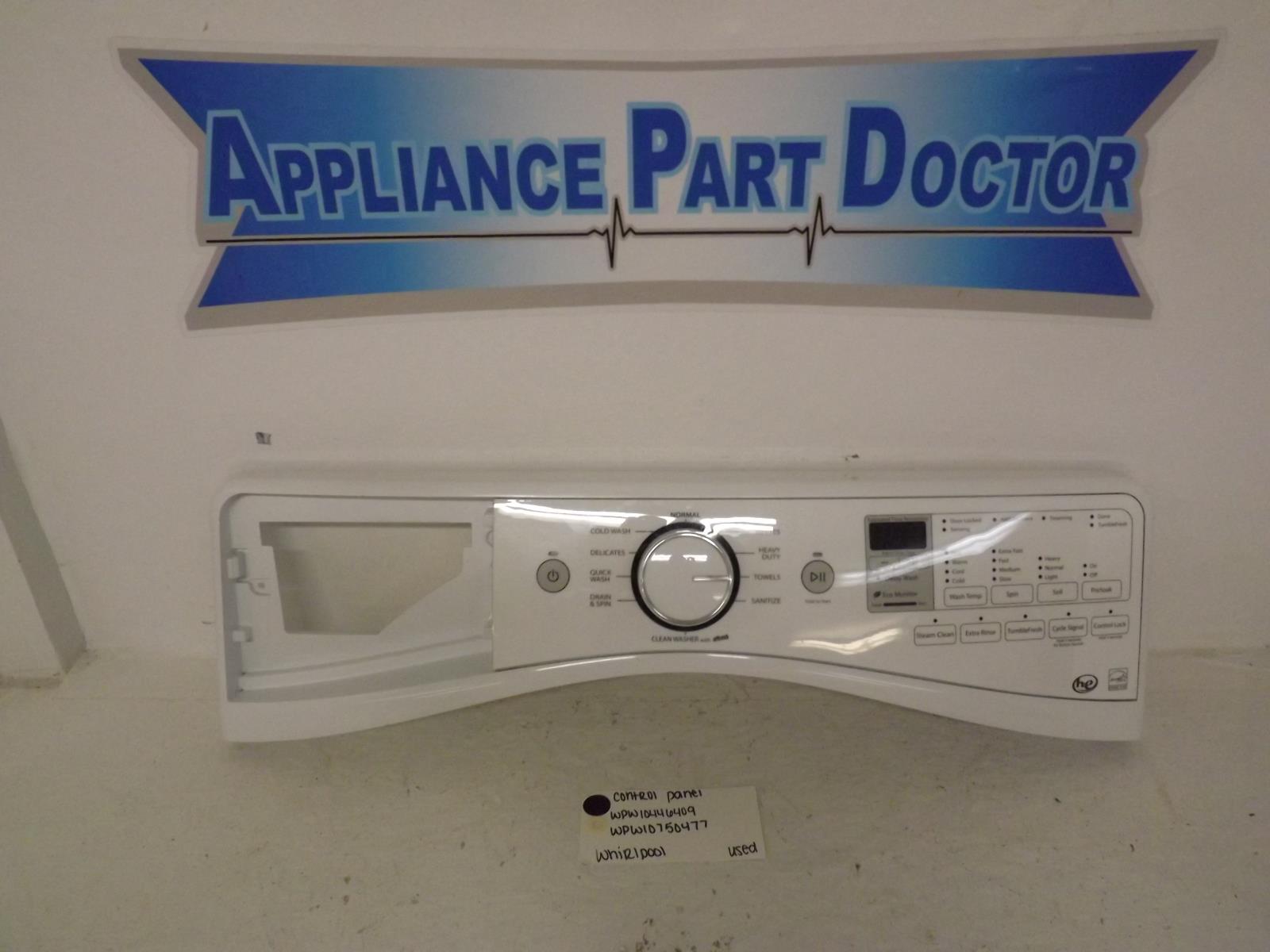 Whirlpool Washer WPW10446409 WPW10750477 Control Panel Used Whirlpool Washer WPW10446409 WPW10750477 Control Panel Used